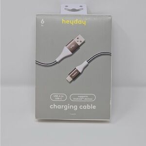 Heyday USB-A to USB-C Cable - Black and‎ White